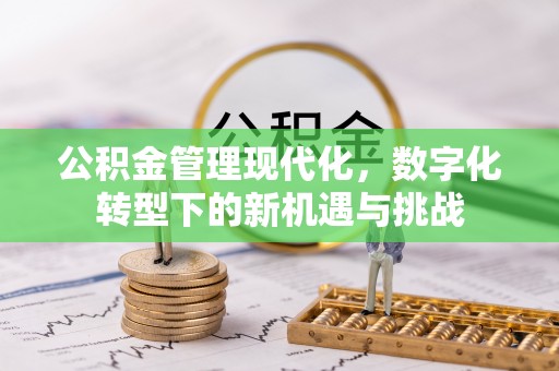 榕江公积金管理现代化，数字化转型下的新机遇与挑战